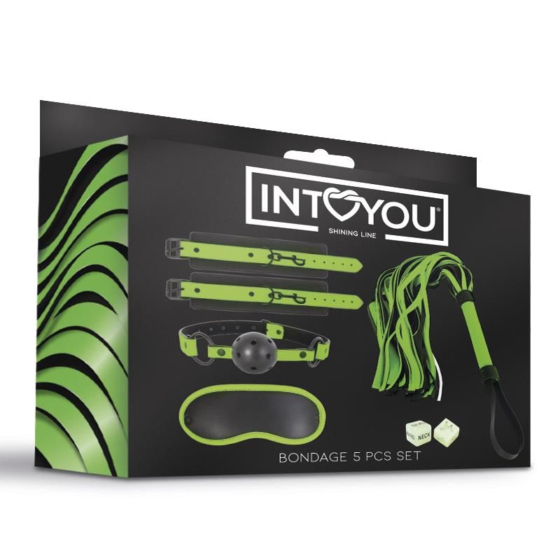 Intoyou Φετιχιστικό Φωσφοριζέ Σετ Intoyou Shining Μαύρο Φετιχιστικά Σετ