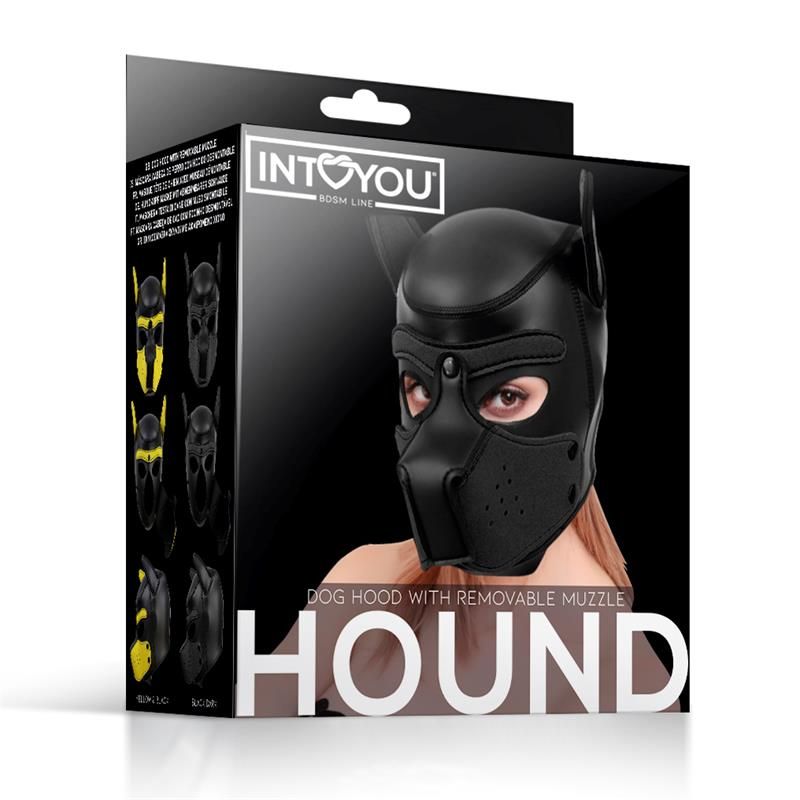 Intoyou Μάσκα Bondage Intoyou Dog Hound Μαύρη Μάσκες full face