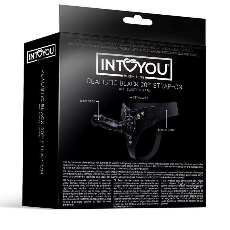 Intoyou Γυναικείο Strap-On Σετ με Dildo Intoyou Mistress 20cm Μαύρο Γυναικεία Strap-On