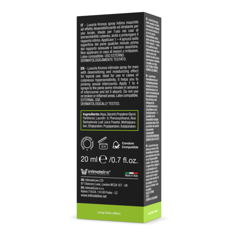 IntimateLine Σπρέι Επιβράδυνσης IntimateLine Kronos Delay 20ml Επιβραδυντικά