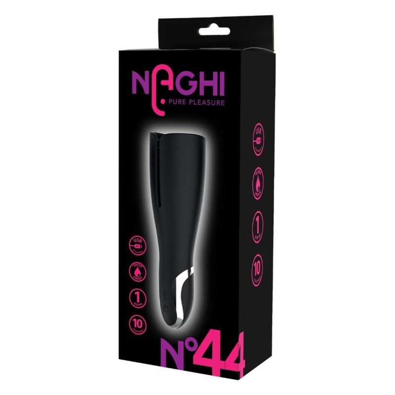 Naghi Vibrating Stroker Naghi No 44 Black Vibrating strokers