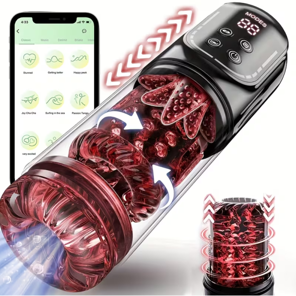 Smart Stroker with App Control & Multi-Action Modes Love Market Black
