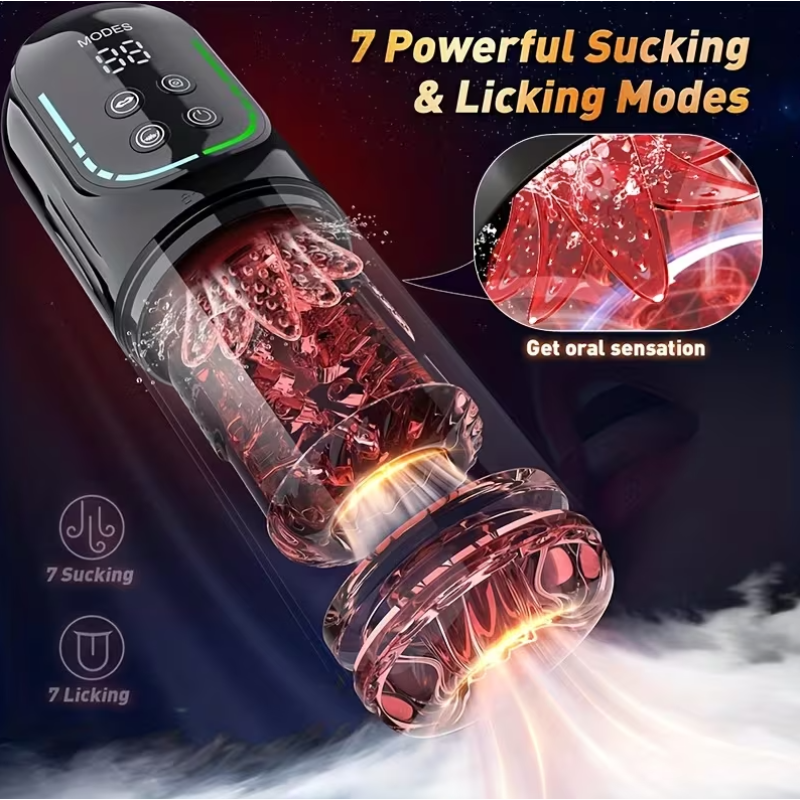 Smart Stroker with App Control & Multi-Action Modes Love Market Black