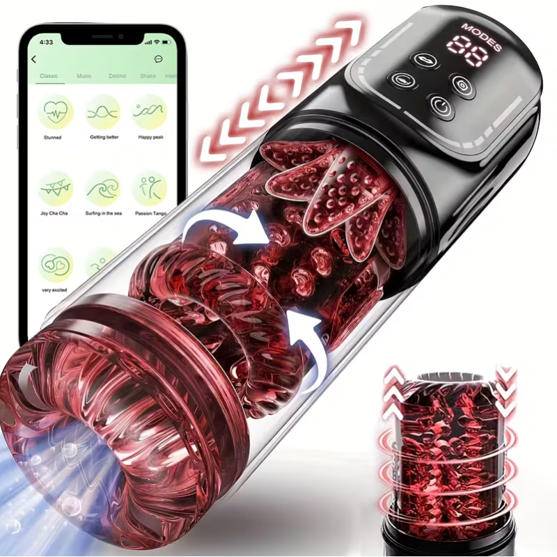 Love Market Smart Αυνανιστήρι με App & Πολλαπλές Λειτουργίες Love Market Μαύρο Αυνανιστήρια με δόνηση