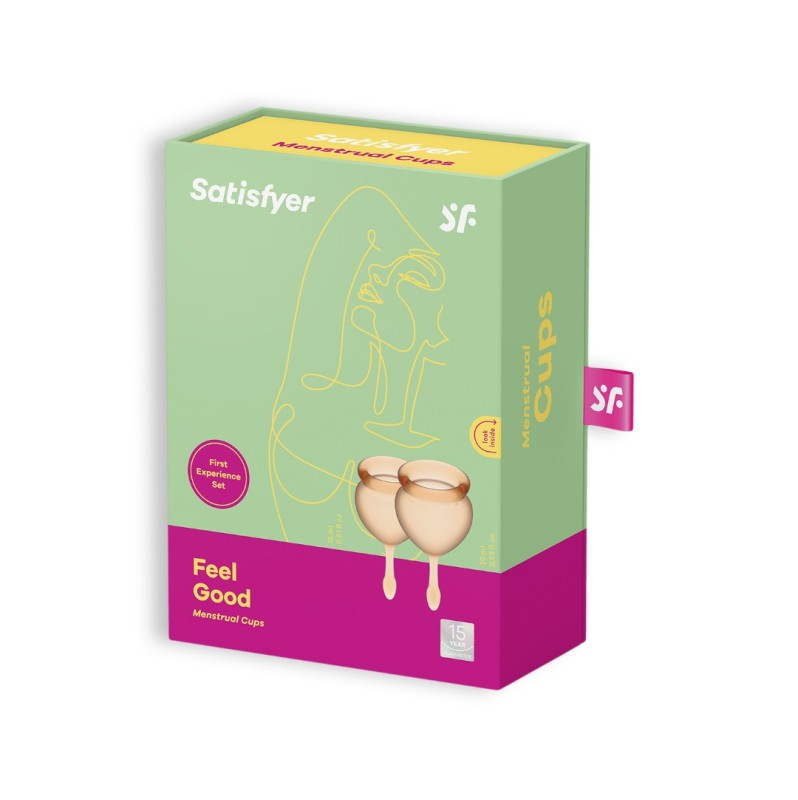 Κύπελλα Περιόδου Satisfyer Feel Good 2τμχ Πορτοκαλί