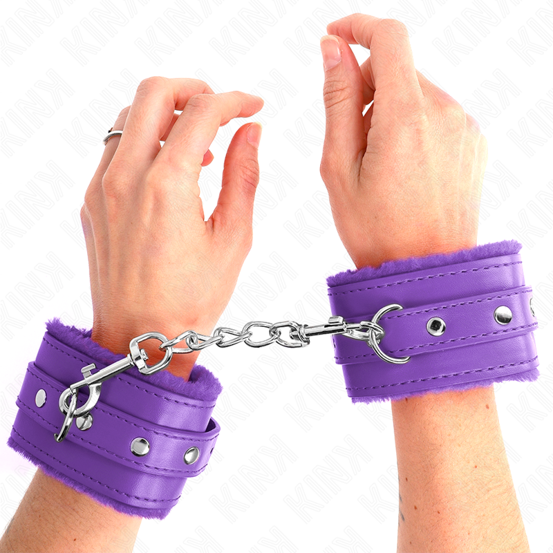 Δερμάτινες Χειροπέδες με Επένδυση KINK Μοβ KINK Δερμάτινες Χειροπέδες με Επένδυση KINK Μοβ Δερμάτινες χειροπέδες