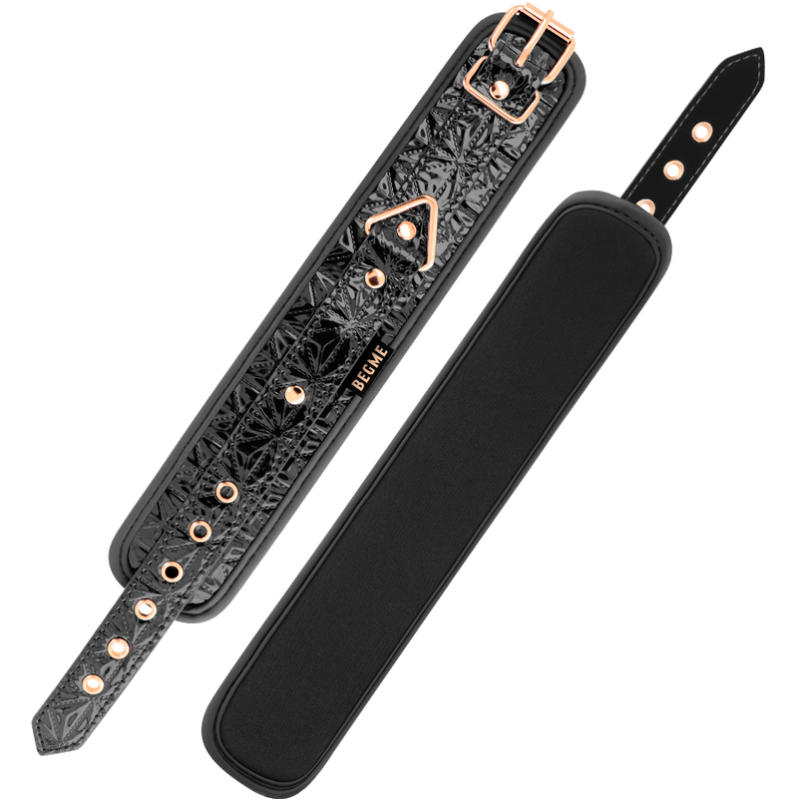 Δερμάτινες Χειροπέδες με Επένδυση BEGME Μαύρες