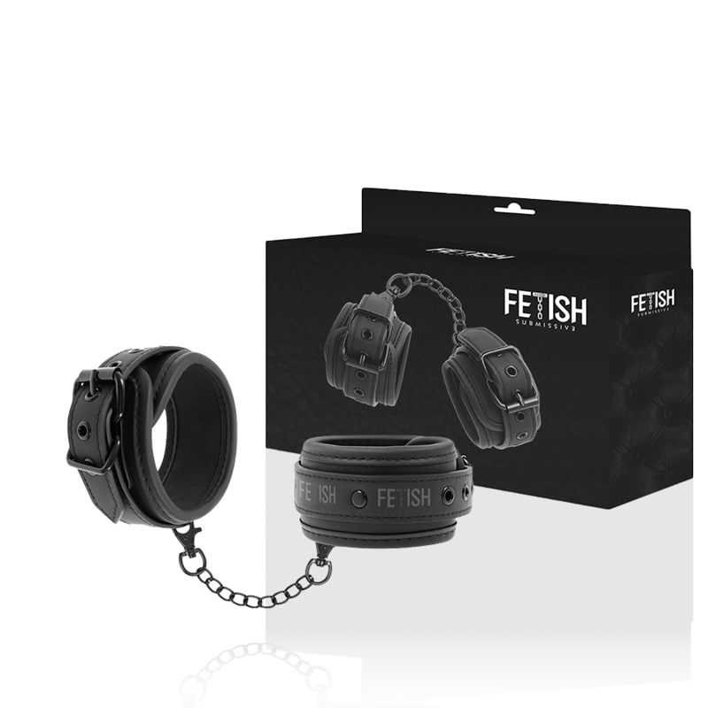 Leather Cuffs Fetish Submissive Black