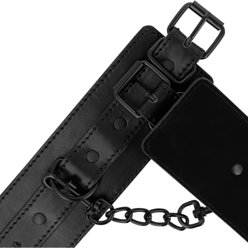 Leather Cuffs Intense Black