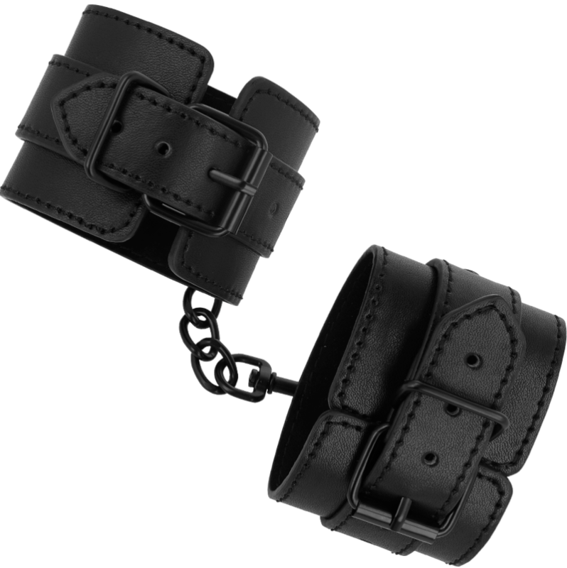 Leather Cuffs Intense Black