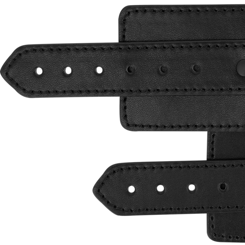 Leather Cuffs Intense Black