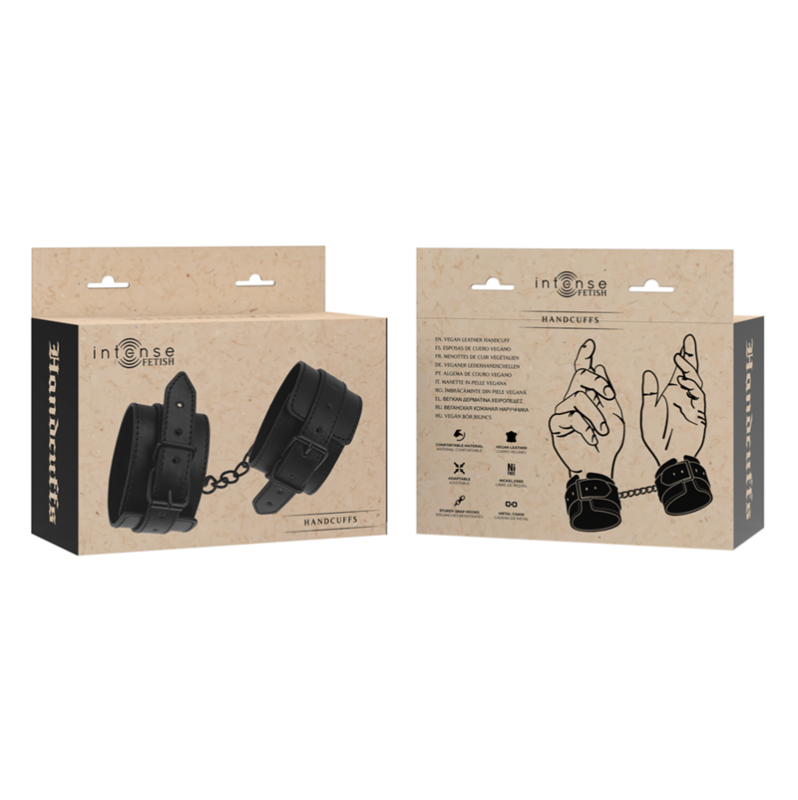 Leather Cuffs Intense Black