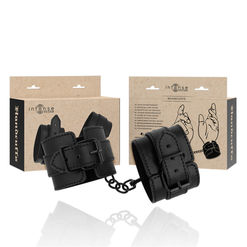 Leather Cuffs Intense Black