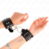 Leather Cuffs with Padlock KINK Black