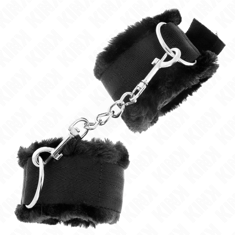 Furry Lined Cuffs KINK Black