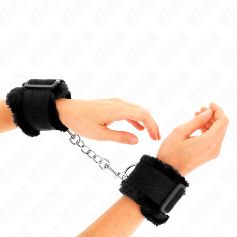 Furry Lined Cuffs KINK Black Furry Lined Cuffs KINK Black