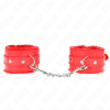 Leather Furlined Cuffs KINK Red