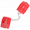 Leather Furlined Cuffs KINK Red