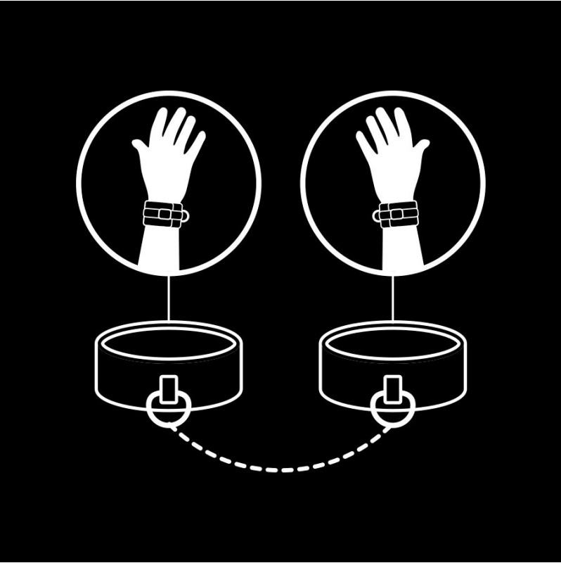 Δερμάτινες Χειροπέδες Fetish Submissive Μαύρες