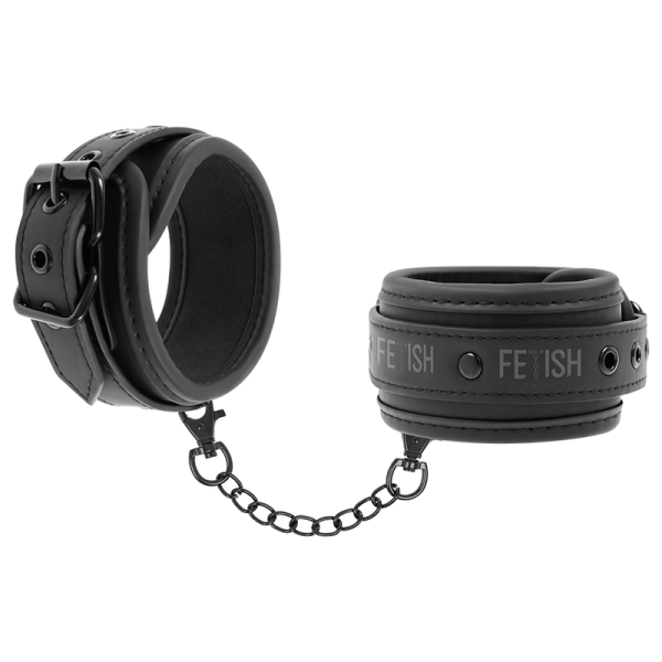 Leather Cuffs Fetish Submissive Black