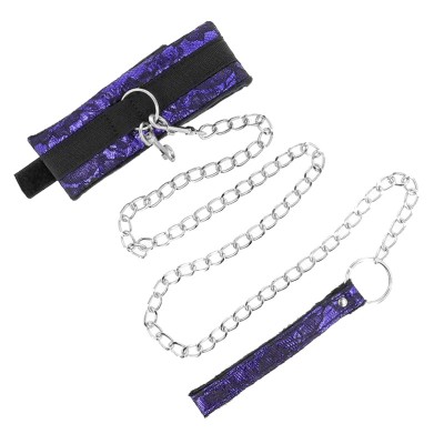 Collar & Leash KINK Velvet Lace Purple Collar & Leash KINK Velvet Lace Purple