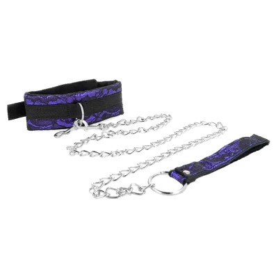 Collar & Leash KINK Velvet Lace Purple Collar & Leash KINK Velvet Lace Purple