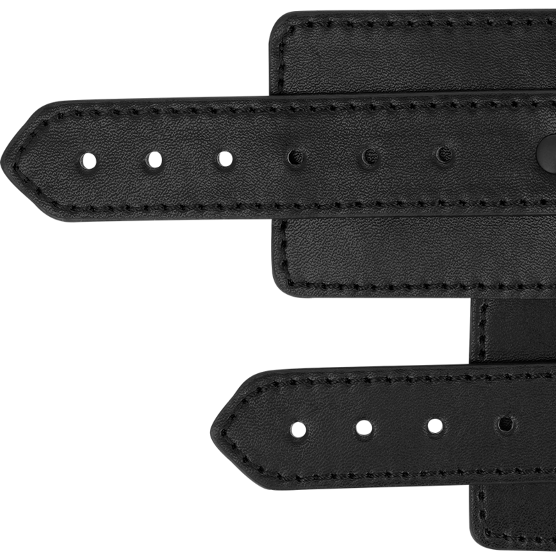 Leather Cuffs Intense Black
