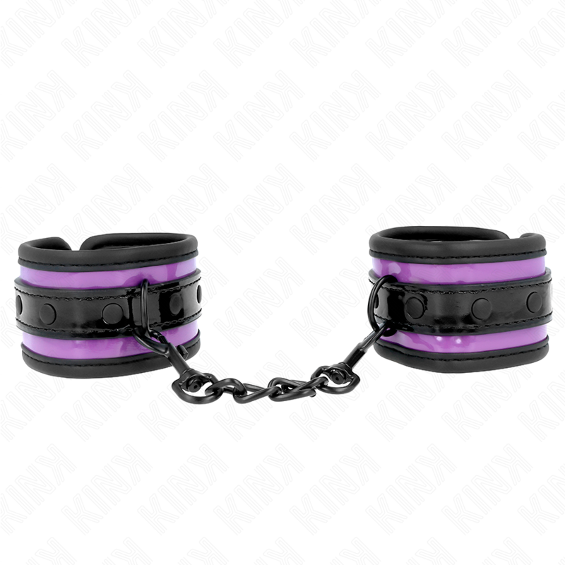 Leather Cuffs KINK Neoprene Purple Leather Cuffs KINK Neoprene Purple