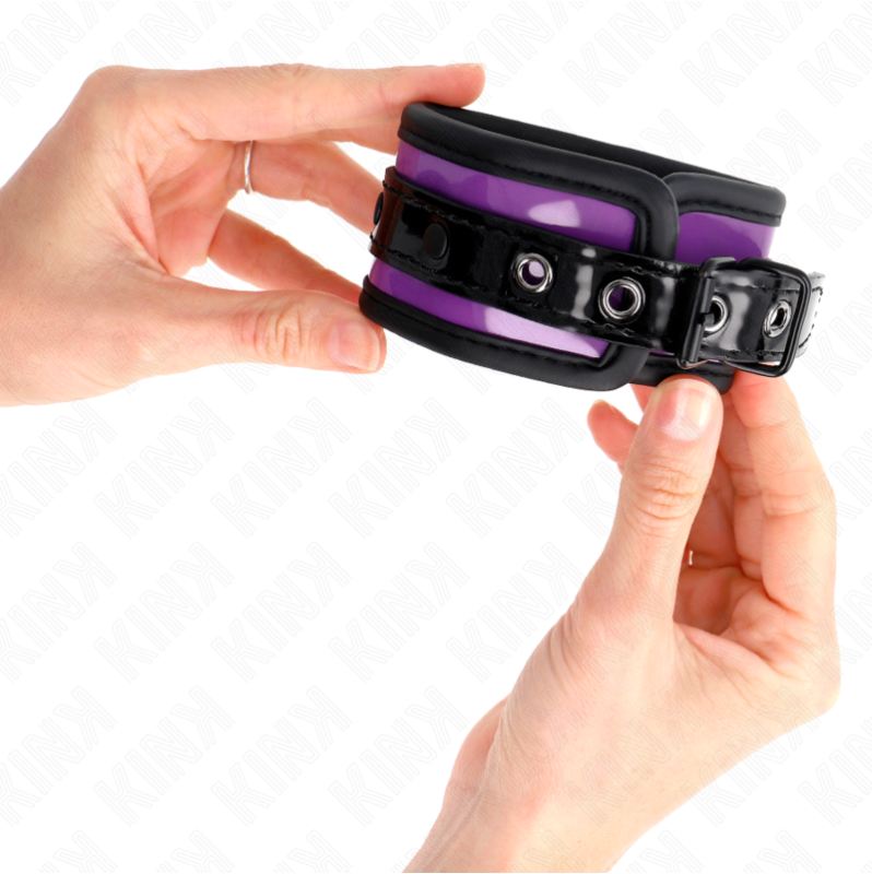 Leather Cuffs KINK Neoprene Purple