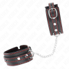 Small Leather Cuffs with Red Stiching KINK Black Small Leather Cuffs with Red Stiching KINK Black