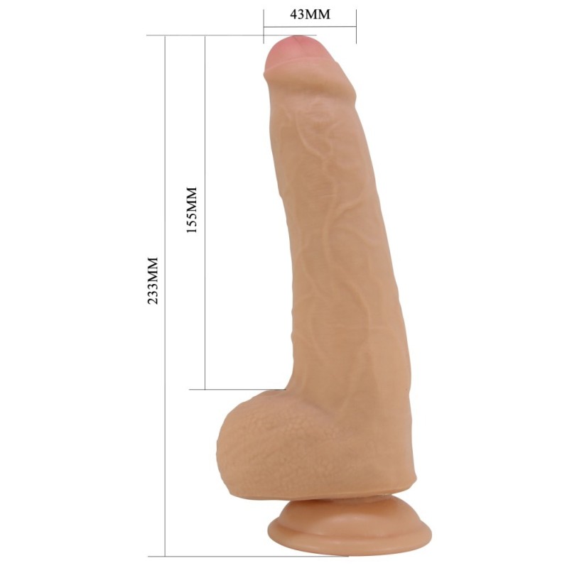 Realistic Dildo Pretty Love Draco with Balls 23cm Nude