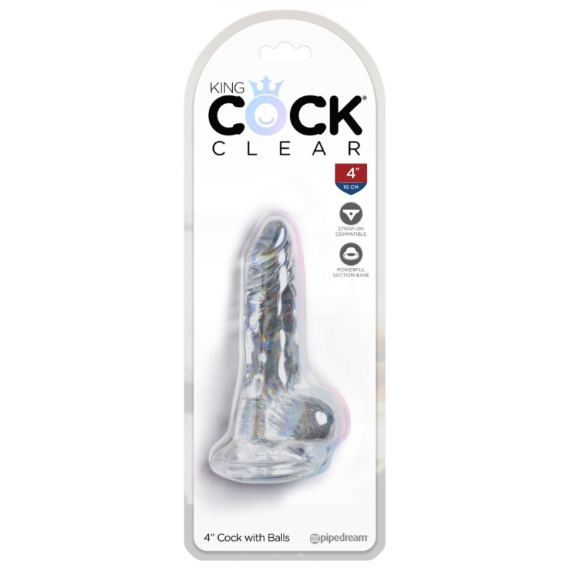 Jelly Dildo King Cock Ballsy 12.7cm Διαφανές King Cock Jelly Dildo King Cock Ballsy 12.7cm Διαφανές Jelly