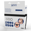 XRAY Ζώνη Strap-on με Δαχτυλίδια Σιλικόνης XRAY Μαύρη Γυναικεία Strap-On