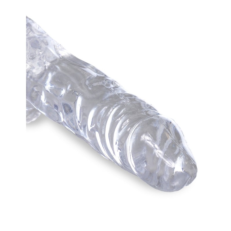 Jelly Dildo King Cock Ballsy 12.7cm Clear