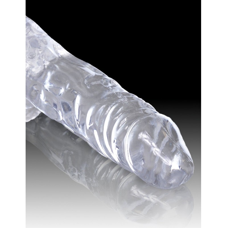 Jelly Dildo King Cock Ballsy 12.7cm Clear