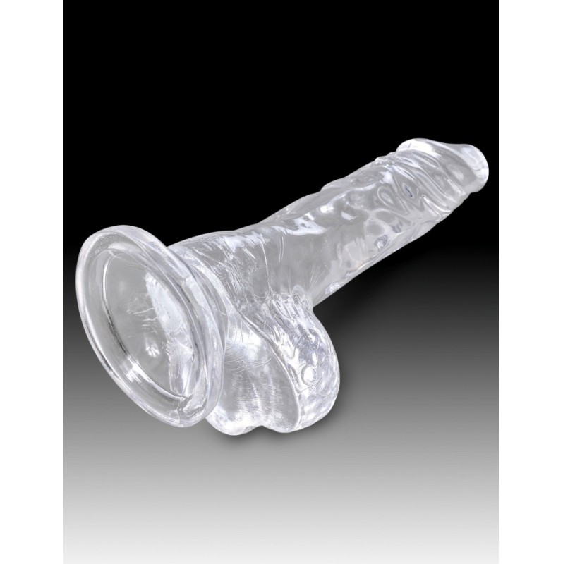 Jelly Dildo King Cock Ballsy 12.7cm Clear