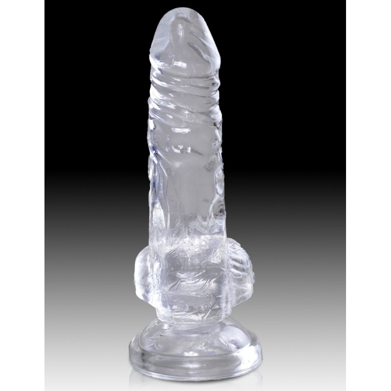 Jelly Dildo King Cock Ballsy 12.7cm Clear