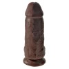 Realistic Dildo King Cock Chubby With Balls 26cm Brown