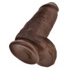 Realistic Dildo King Cock Chubby With Balls 26cm Brown