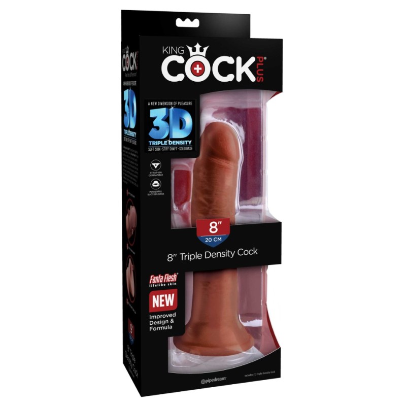 Realistic Dildo King Cock Plus Triple Density Cock 24.1cm Brown Realistic Dildo King Cock Plus Triple Density Cock 24.1cm Brown