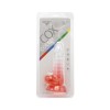 Kiotos Jelly Dildo με Όρχεις Kiotos Spiral 15.5cm Διαφανές/Κόκκινο Jelly