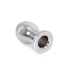 Kiotos Hollow Butt Plug Kiotos Ribbed 7cm Silver Non-Vibrating butt plugs
