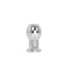 Kiotos Hollow Butt Plug Kiotos Ribbed 7cm Silver Non-Vibrating butt plugs