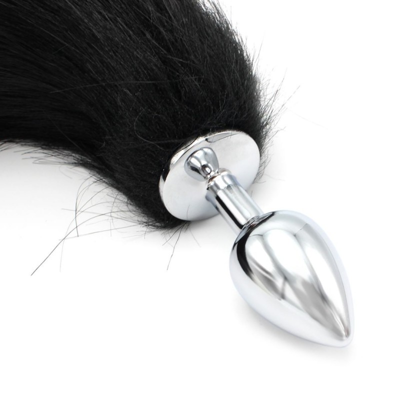 Kiotos Πρωκτική Σφήνα με Ουρά Kiotos Fox Tail S Μαύρο Σφήνες χωρίς δόνηση