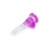Kiotos Jelly Dildo με Όρχεις Kiotos Spiral 15.5cm Διαφανές/Μοβ Jelly