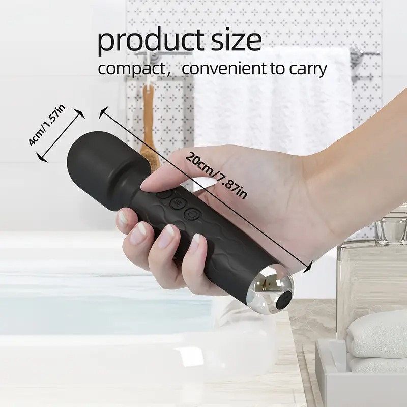 LIKETHAT Δονητής Wand LIKETHAT 20cm Μαύρος Wand
