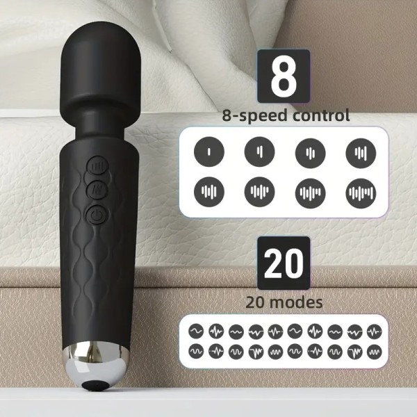 Δονητής Wand LIKETHAT 20cm Μαύρος Δονητής Wand LIKETHAT 20cm Μαύρος