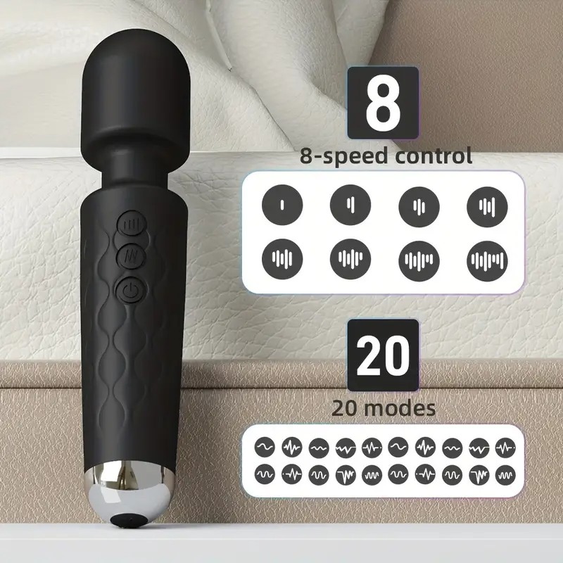 LIKETHAT Δονητής Wand LIKETHAT 20cm Μαύρος Wand