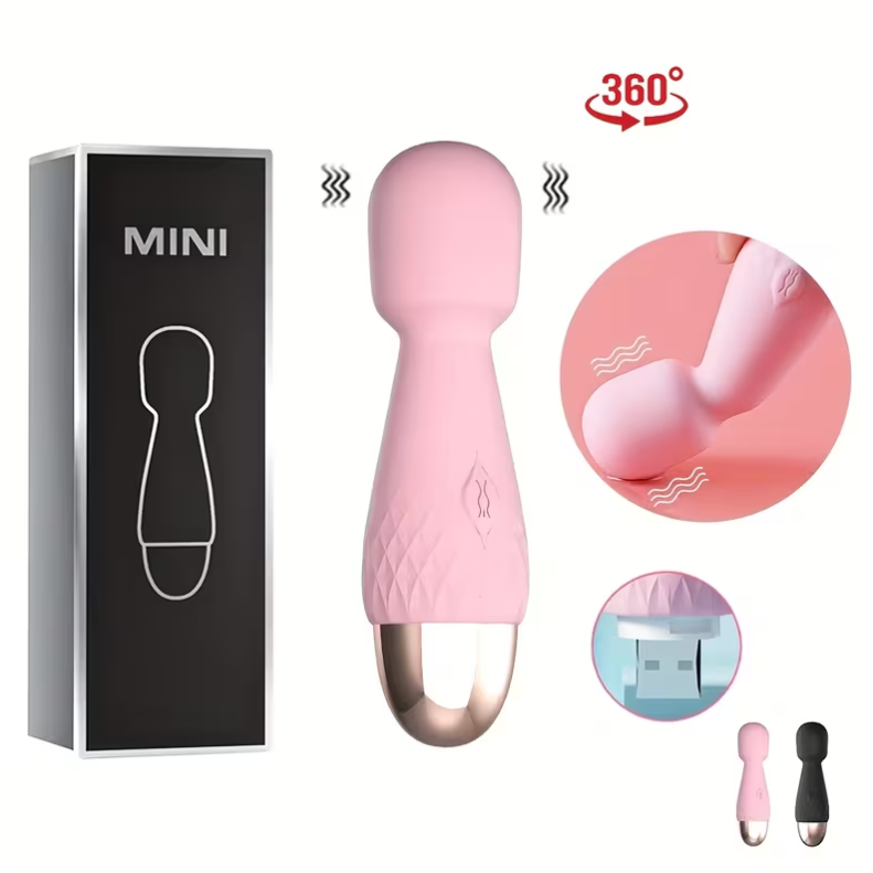 Love Market Mini Δονητής Wand Love Market 10cm Ροζ Wand