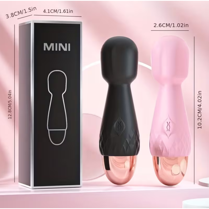 Mini Wand Vibrator Love Market 10cm Black